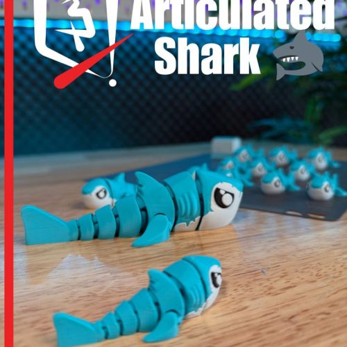 Plastic-3D NO.022 鲨鱼-3D合纵社-3D打印模型STL格式3mf格式免费下载！