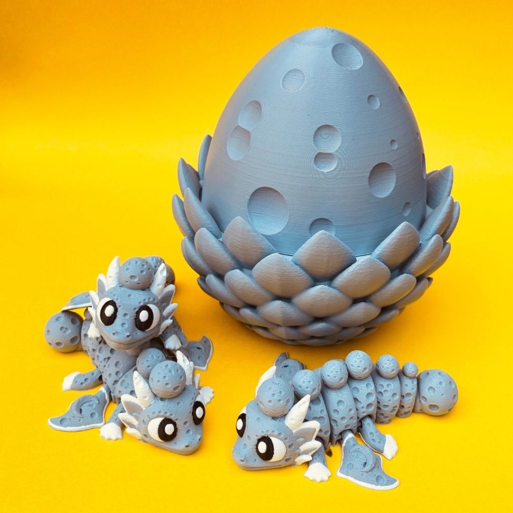 月球龙、蛋-3D合纵社-3D打印模型STL格式3mf格式免费下载！