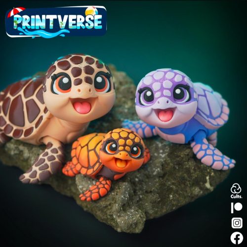 Printverse 海龟-3D合纵社-3D打印模型STL格式3mf格式免费下载！