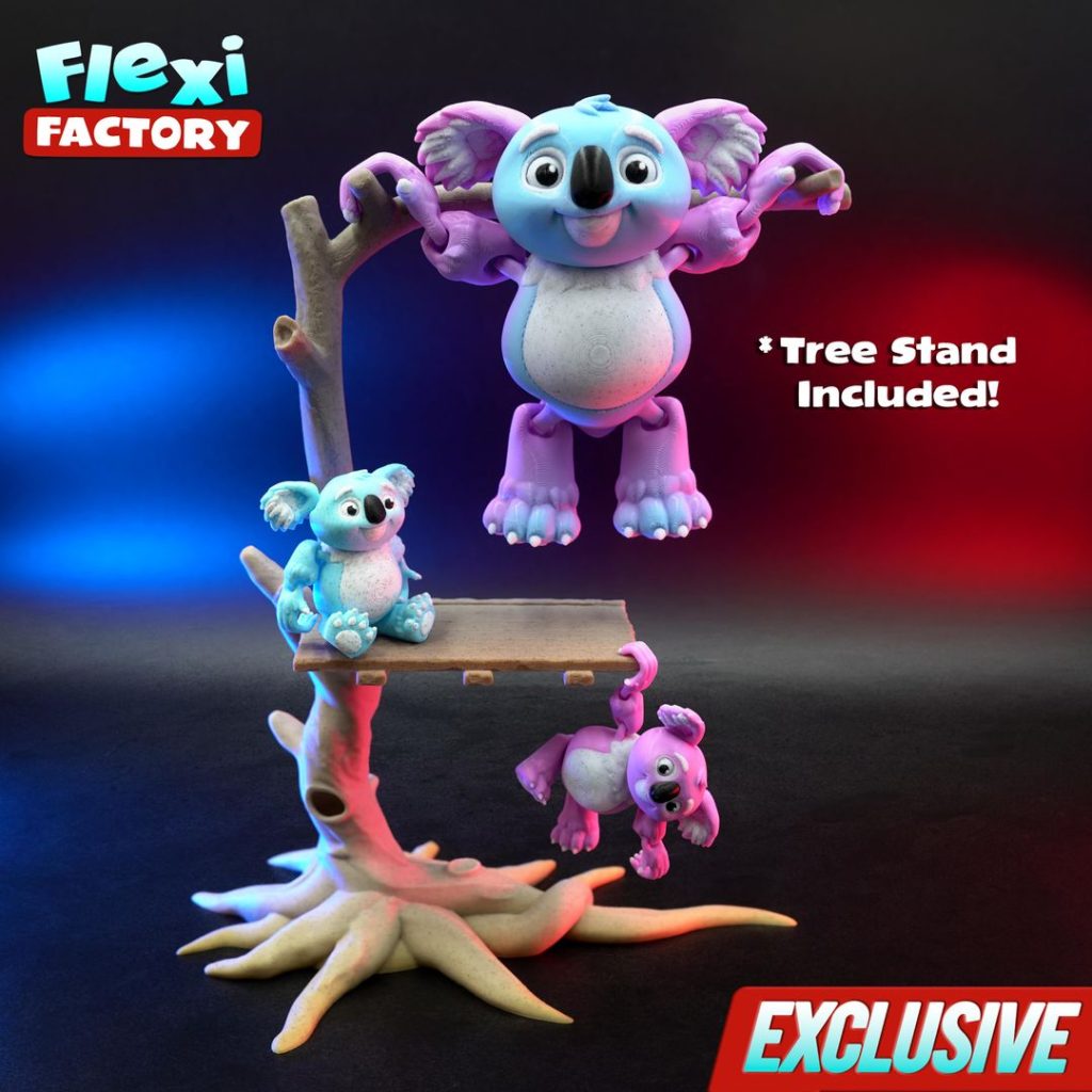 Flexi 考拉-3D合纵社-3D打印模型STL格式3mf格式免费下载！