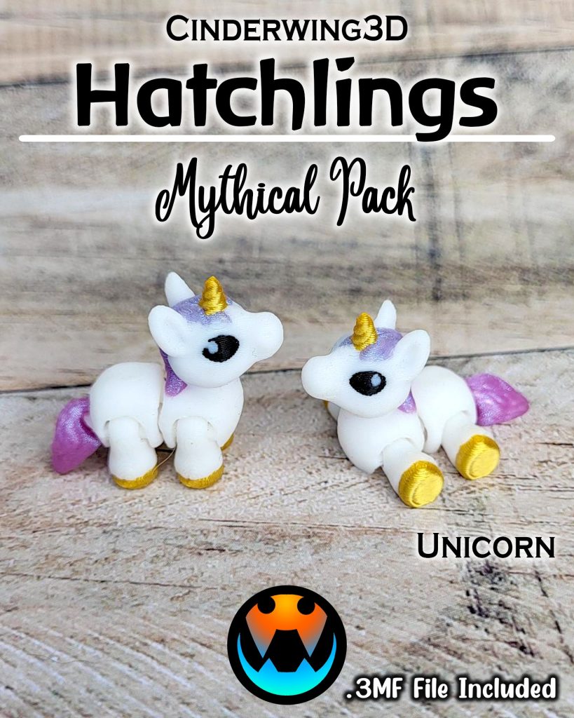 图片[5]-Cinderwing3D 微缩打印 7款孵化幼兽-3D合纵社-3D打印模型STL格式3mf格式免费下载！