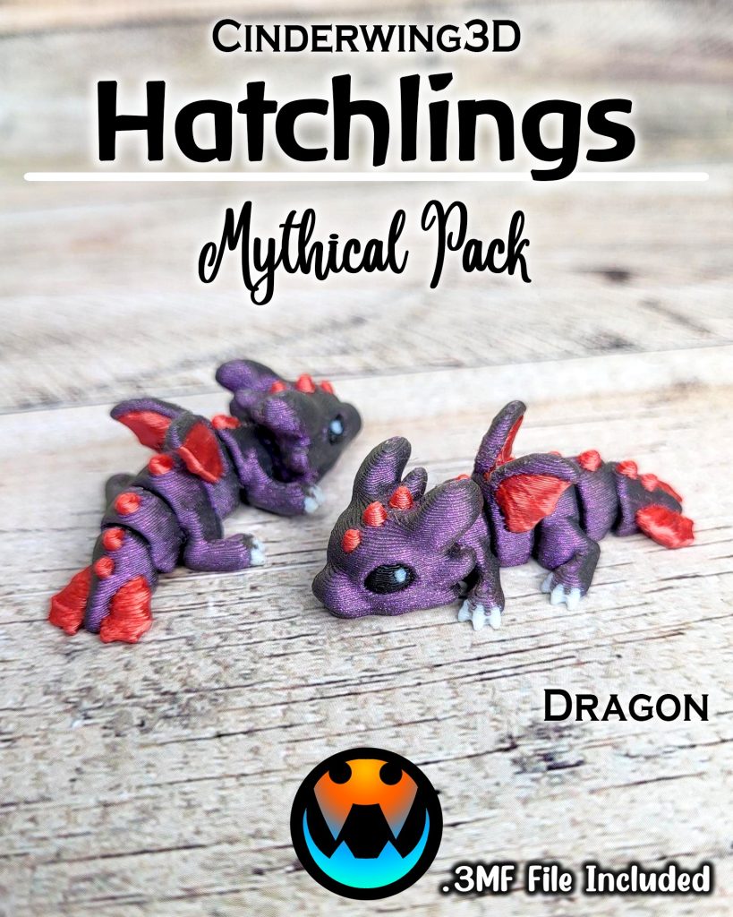 图片[7]-Cinderwing3D 微缩打印 7款孵化幼兽-3D合纵社-3D打印模型STL格式3mf格式免费下载！