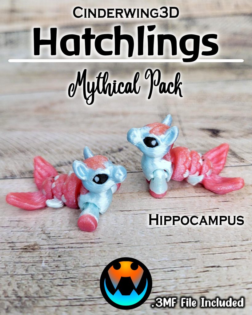 图片[2]-Cinderwing3D 微缩打印 7款孵化幼兽-3D合纵社-3D打印模型STL格式3mf格式免费下载！