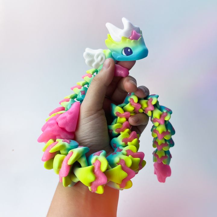 图片[2]-彩色小龙和星星龙蛋-3D合纵社-3D打印模型STL格式3mf格式免费下载！