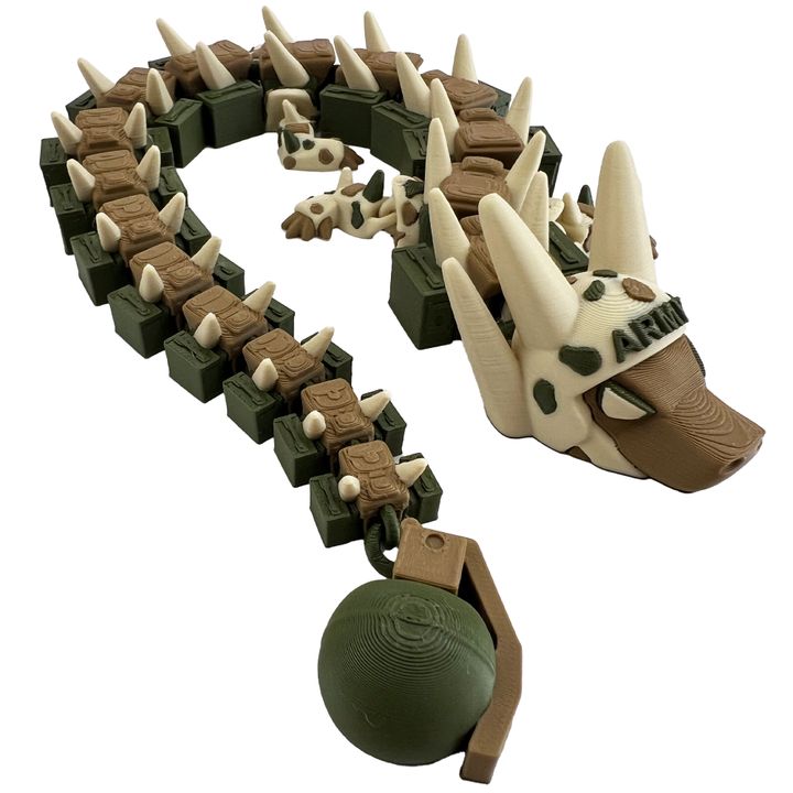 StevenWolfStudio 军队之龙-3D合纵社-3D打印模型STL格式3mf格式免费下载！