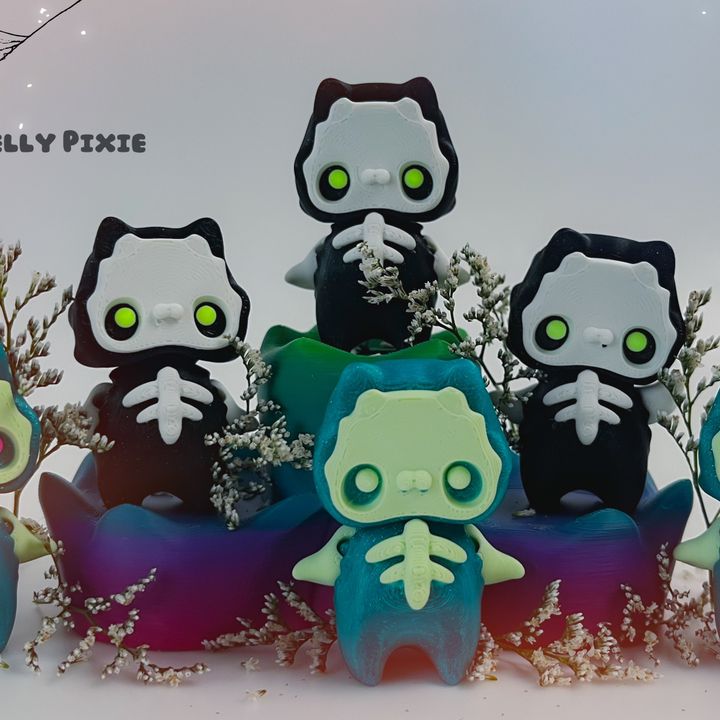 骷髅小精灵-3D合纵社-3D打印模型STL格式3mf格式免费下载！