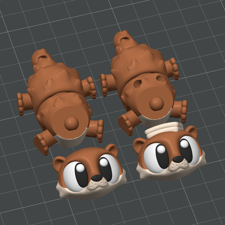 图片[3]-3DGOB NO:058 水獭与水獭温泉-3D合纵社-3D打印模型STL格式3mf格式免费下载！