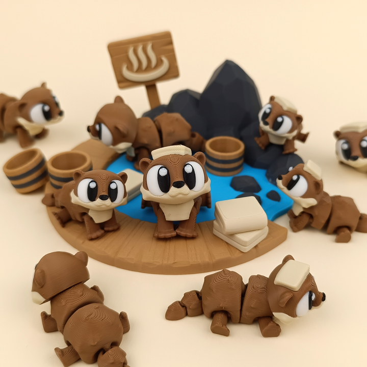 图片[4]-3DGOB NO:058 水獭与水獭温泉-3D合纵社-3D打印模型STL格式3mf格式免费下载！