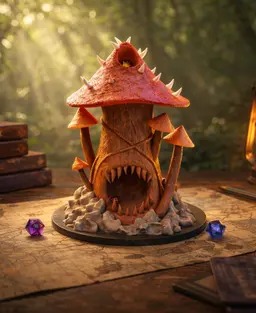 蘑菇骰子塔-3D合纵社-3D打印模型STL格式3mf格式免费下载！