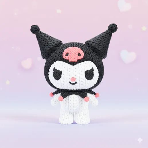 图片[3]-Whale3Dstudio 钩织 库洛米-3D合纵社-3D打印模型STL格式3mf格式免费下载！