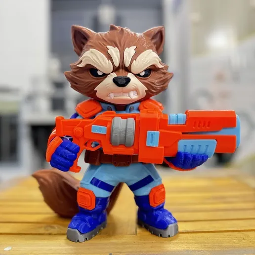 图片[2]-DecorMasterNO:067 名称: 火箭浣熊-3D合纵社-3D打印模型STL格式3mf格式免费下载！