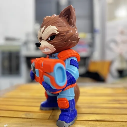 图片[3]-DecorMasterNO:067 名称: 火箭浣熊-3D合纵社-3D打印模型STL格式3mf格式免费下载！