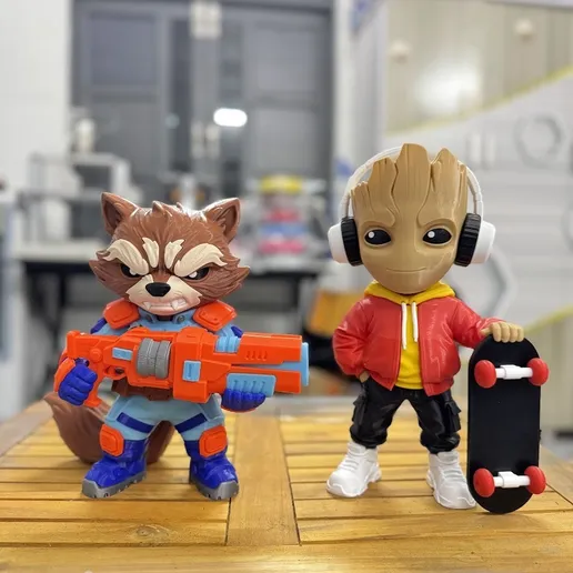 图片[4]-DecorMasterNO:067 名称: 火箭浣熊-3D合纵社-3D打印模型STL格式3mf格式免费下载！