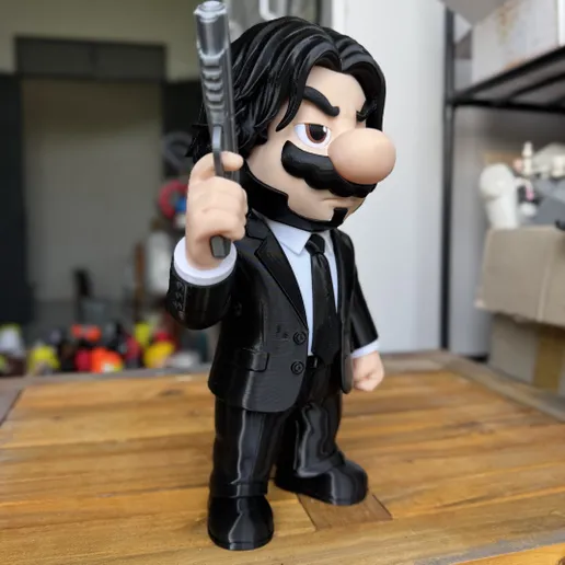 图片[2]-DecorMasterNO:090   马力欧版《疾速追杀》-3D合纵社-3D打印模型STL格式3mf格式免费下载！