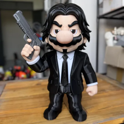 图片[3]-DecorMasterNO:090   马力欧版《疾速追杀》-3D合纵社-3D打印模型STL格式3mf格式免费下载！