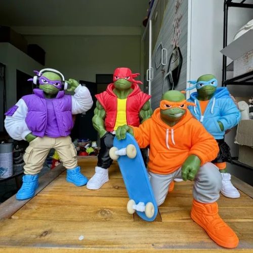 DecorMasterNO:101 忍者神龟 一套共4个都市风-3D合纵社-3D打印模型STL格式3mf格式免费下载！