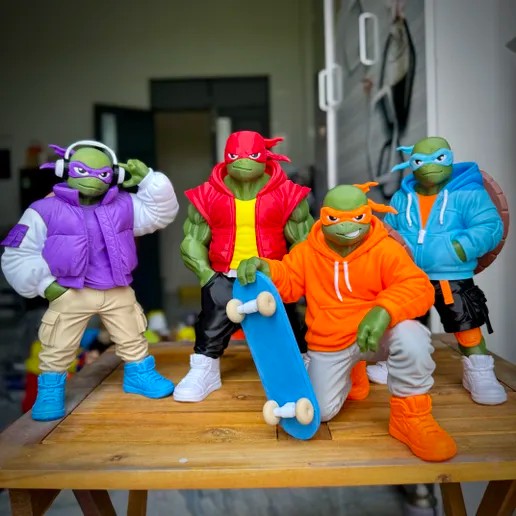 图片[2]-DecorMasterNO:101 忍者神龟 一套共4个都市风-3D合纵社-3D打印模型STL格式3mf格式免费下载！