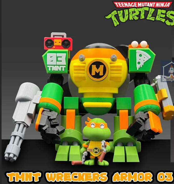 图片[3]-忍者神龟 破坏者装甲 米开朗基罗-3D合纵社-3D打印模型STL格式3mf格式免费下载！