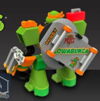 图片[2]-忍者神龟 破坏者装甲 米开朗基罗-3D合纵社-3D打印模型STL格式3mf格式免费下载！