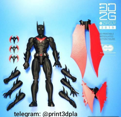 未来蝙蝠侠-3D合纵社-3D打印模型STL格式3mf格式免费下载！