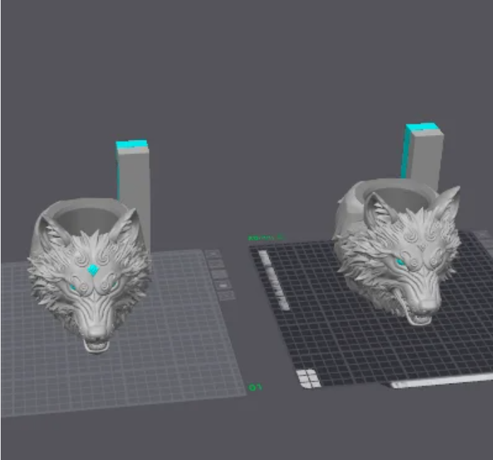 图片[2]-芬里尔狼头花盆（双头款）-3D合纵社-3D打印模型STL格式3mf格式免费下载！