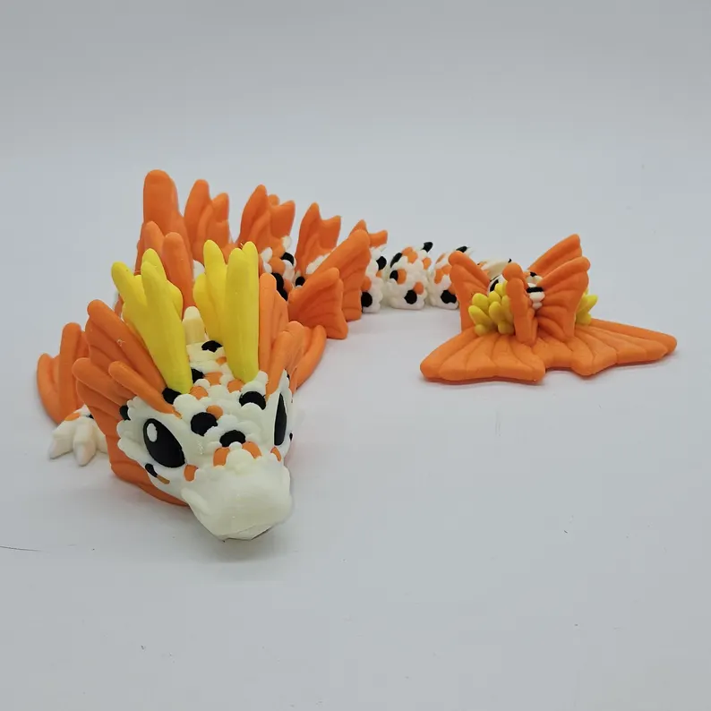 Cinderwing3D 小锦鲤龙-3D合纵社-3D打印模型STL格式3mf格式免费下载！