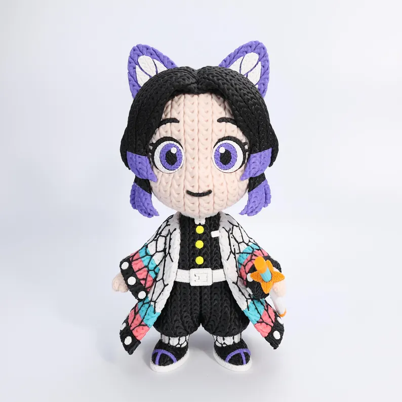 《鬼灭之刃》针织蝴蝶忍-3D合纵社-3D打印模型STL格式3mf格式免费下载！