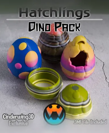 图片[2]-Cinderwing3D 6款小恐龙和恐龙蛋-3D合纵社-3D打印模型STL格式3mf格式免费下载！