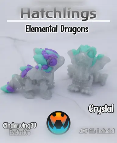 图片[4]-Cinderwing3D 元素巨龙 6款 幼龙礼包-3D合纵社-3D打印模型STL格式3mf格式免费下载！