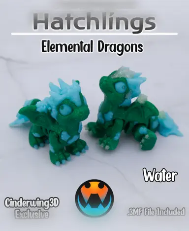 图片[7]-Cinderwing3D 元素巨龙 6款 幼龙礼包-3D合纵社-3D打印模型STL格式3mf格式免费下载！