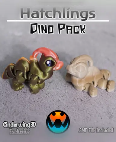 图片[3]-Cinderwing3D 6款小恐龙和恐龙蛋-3D合纵社-3D打印模型STL格式3mf格式免费下载！