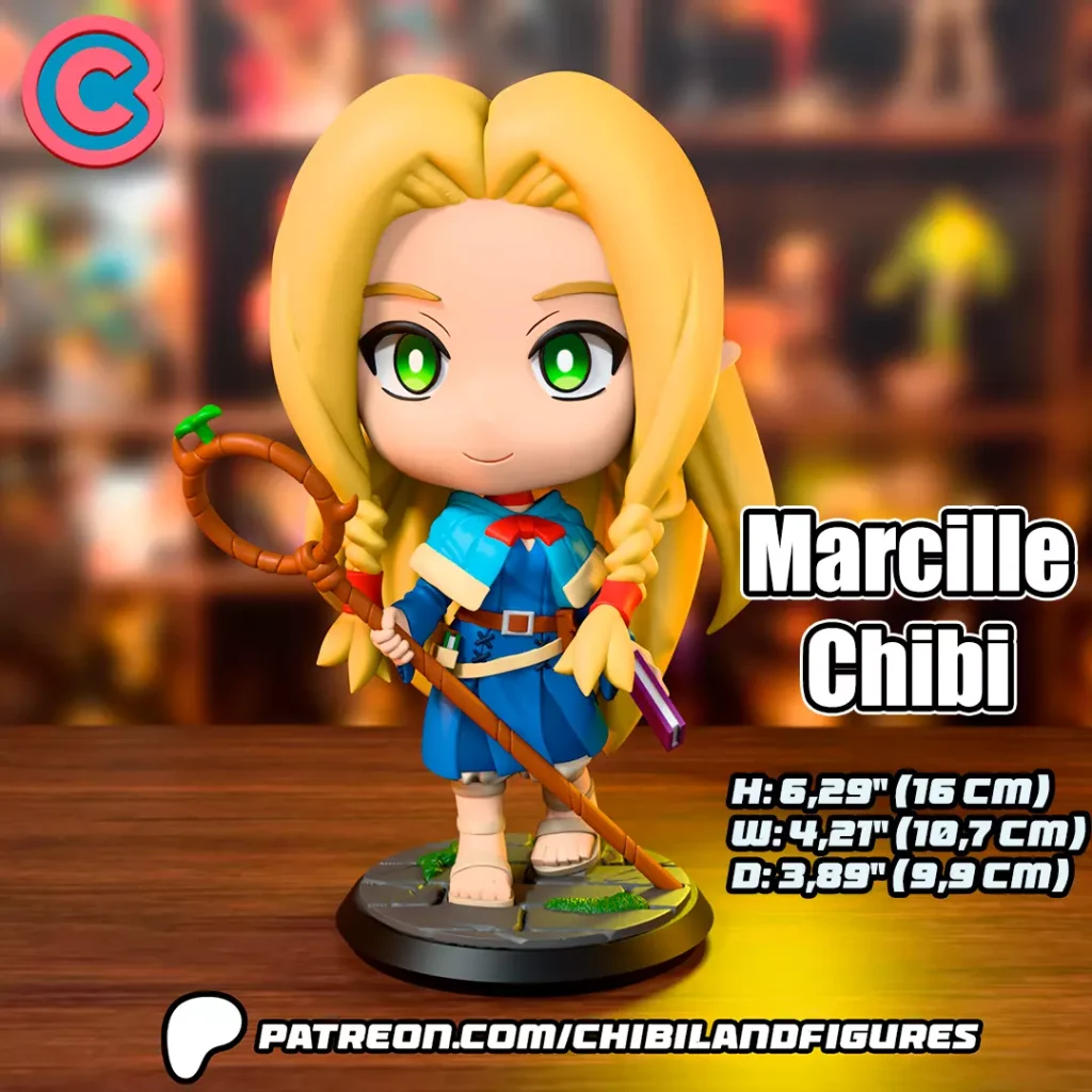 玛露希尔 《迷宫饭》动画Q版手办-3D合纵社-3D打印模型STL格式3mf格式免费下载！