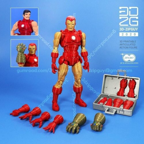 钢铁侠可动性-3D合纵社-3D打印模型STL格式3mf格式免费下载！