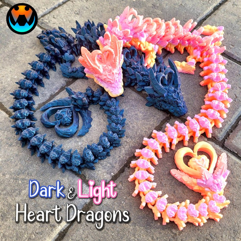 Cinderwing3D 黑暗与光明之心龙-3D合纵社-3D打印模型STL格式3mf格式免费下载！