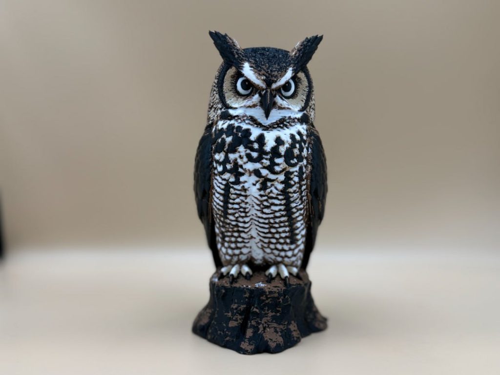 图片[3]-警觉的猫头鹰 上色版-3D合纵社-3D打印模型STL格式3mf格式免费下载！