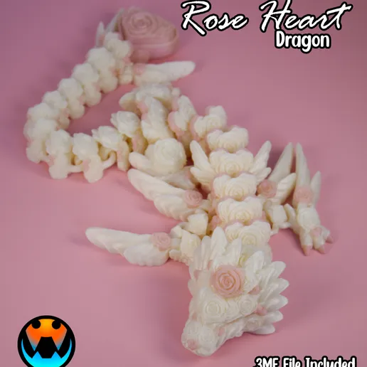 图片[3]-Cinderwing3D 玫瑰之心龙-3D合纵社-3D打印模型STL格式3mf格式免费下载！