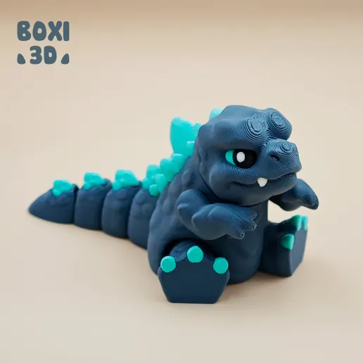 图片[2]-BOXI3D NO:008 可爱风格迷你哥斯拉-3D合纵社-3D打印模型STL格式3mf格式免费下载！