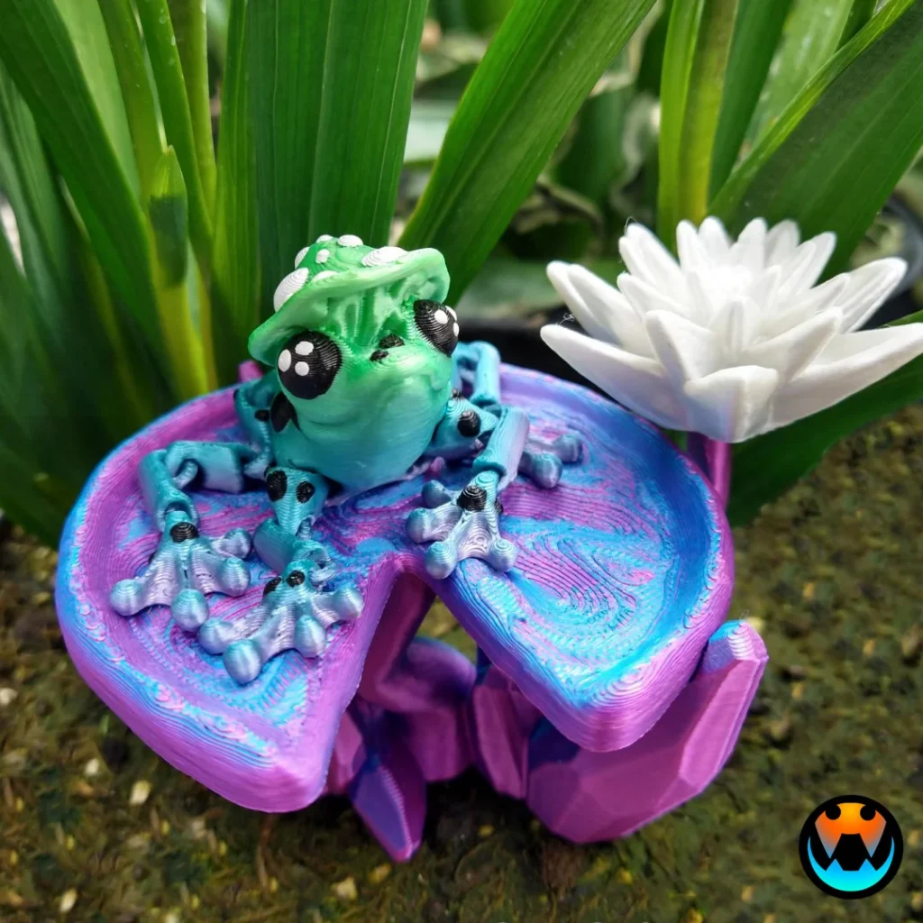 图片[3]-Cinderwing3D NO:031 水晶睡莲与青蛙-3D合纵社-3D打印模型STL格式3mf格式免费下载！
