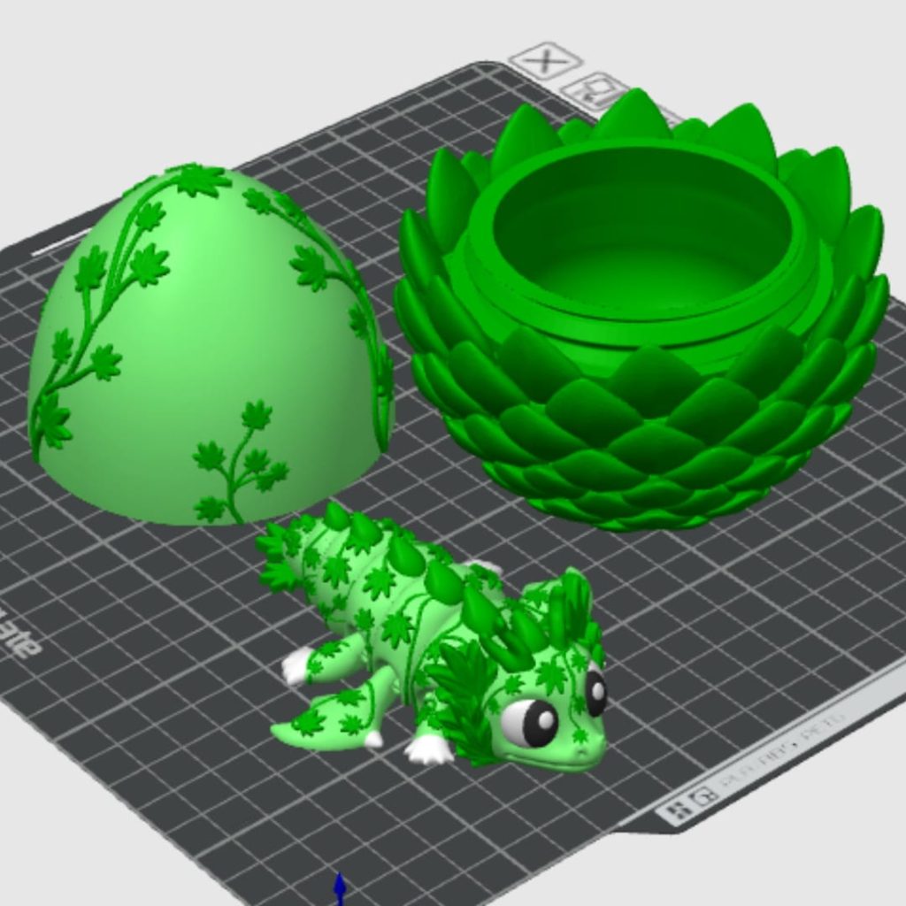 图片[2]-Cylix3D 绿叶龙、蛋-3D合纵社-3D打印模型STL格式3mf格式免费下载！