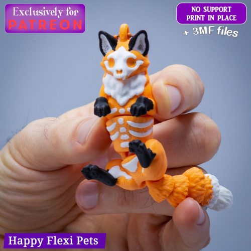Happy Flexi Pets 骨狐-3D合纵社-3D打印模型STL格式3mf格式免费下载！