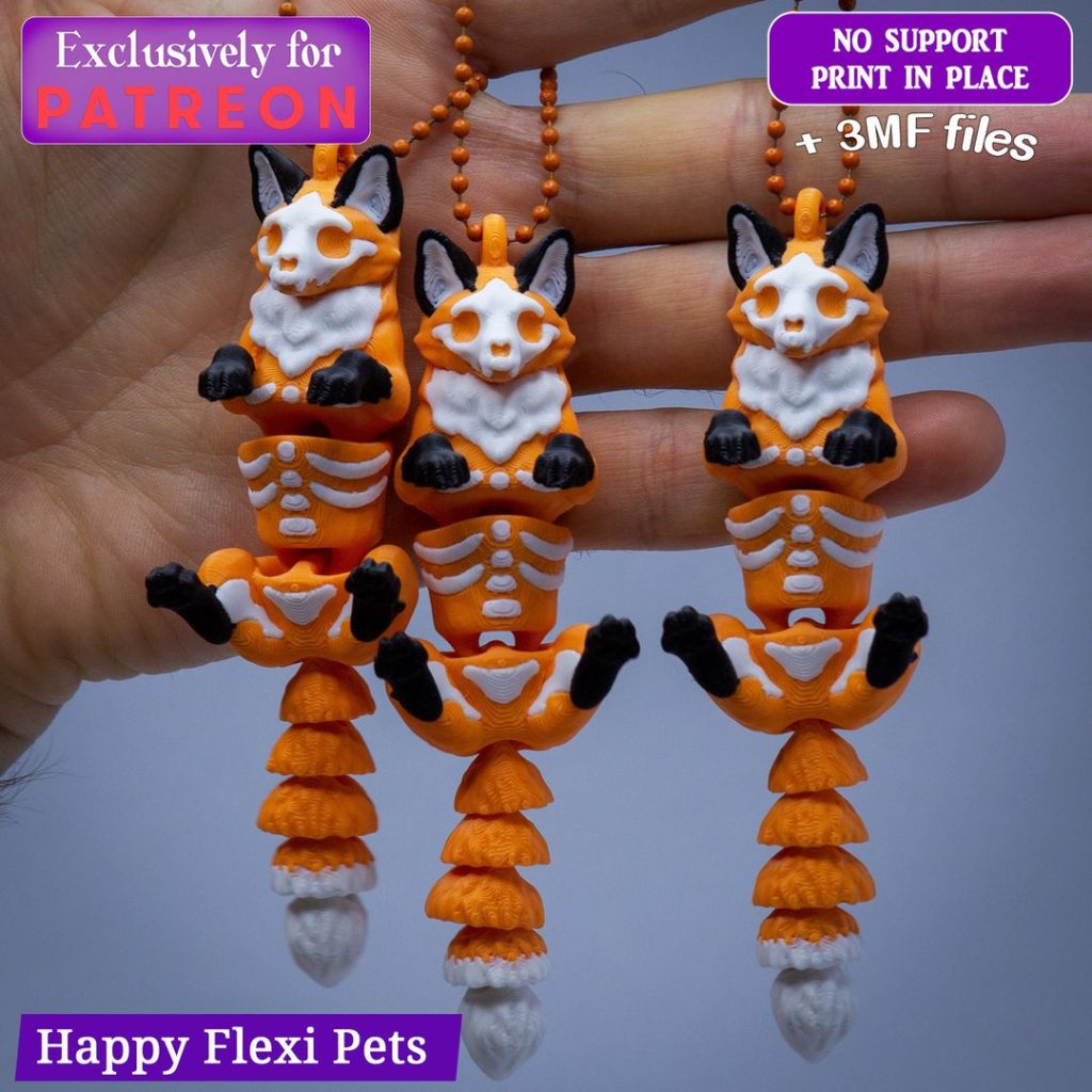 图片[3]-Happy Flexi Pets 骨狐-3D合纵社-3D打印模型STL格式3mf格式免费下载！