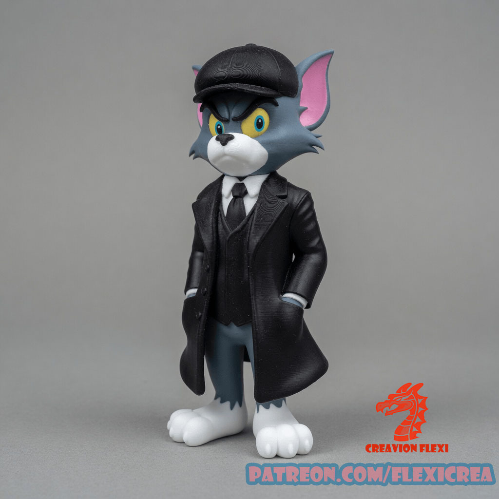 CREAVIONFLEXI《浴血黑帮》汤姆·猫版都市风格-3D合纵社-3D打印模型STL格式3mf格式免费下载！