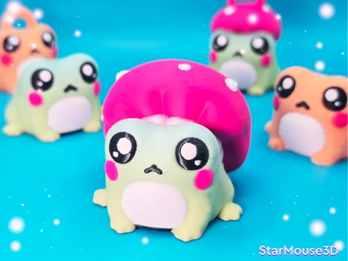 StarMouse3D NO:002 黏糊糊的森林小青蛙-3D合纵社-3D打印模型STL格式3mf格式免费下载！