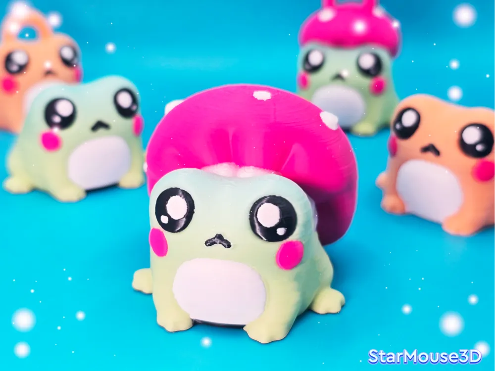StarMouse3D NO:002 黏糊糊的森林小青蛙-3D合纵社-3D打印模型STL格式3mf格式免费下载！