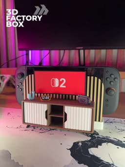 Switch 2 情景展示底座宜家Kallax-3D合纵社-3D打印模型STL格式3mf格式免费下载！