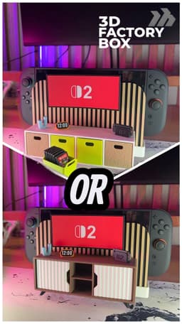 图片[3]-Switch 2 情景展示底座宜家Kallax-3D合纵社-3D打印模型STL格式3mf格式免费下载！