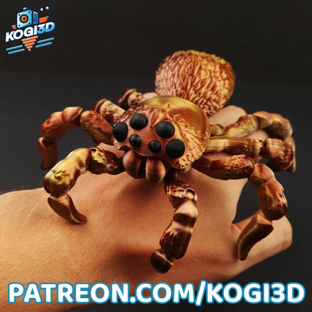图片[3]-KOGI3D 可动捕鸟蛛-3D合纵社-3D打印模型STL格式3mf格式免费下载！