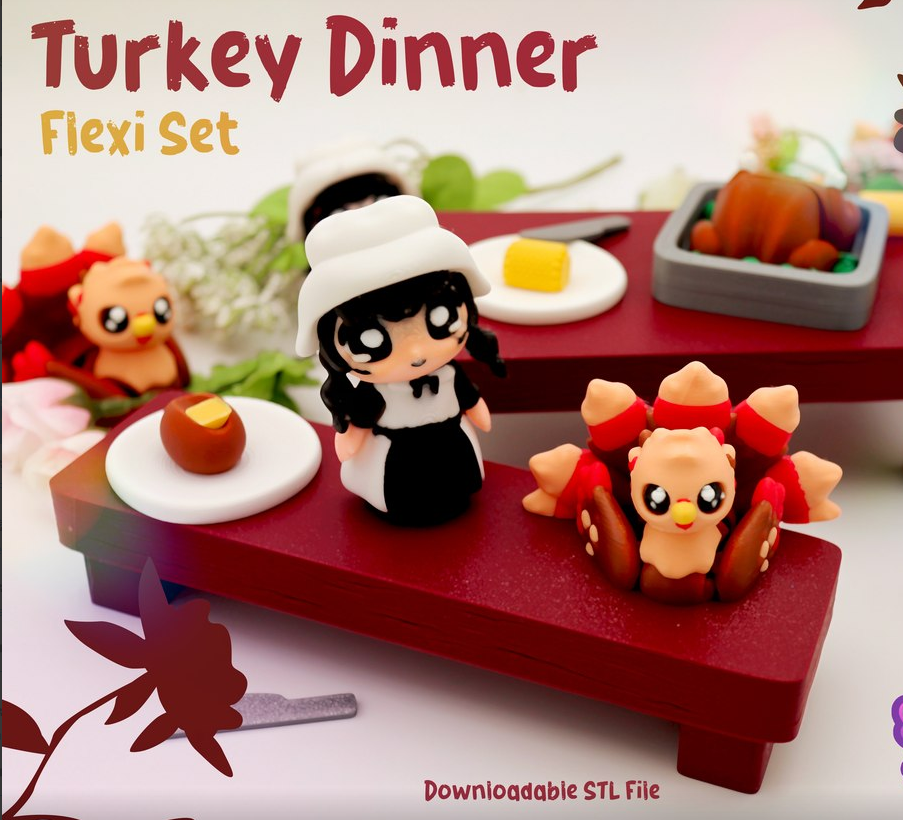 StarMouse3D NO:003  火鸡套餐-3D合纵社-3D打印模型STL格式3mf格式免费下载！