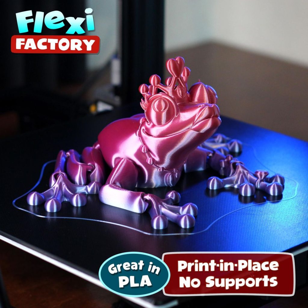 图片[2]-Flexi 皇冠青蛙-3D合纵社-3D打印模型STL格式3mf格式免费下载！