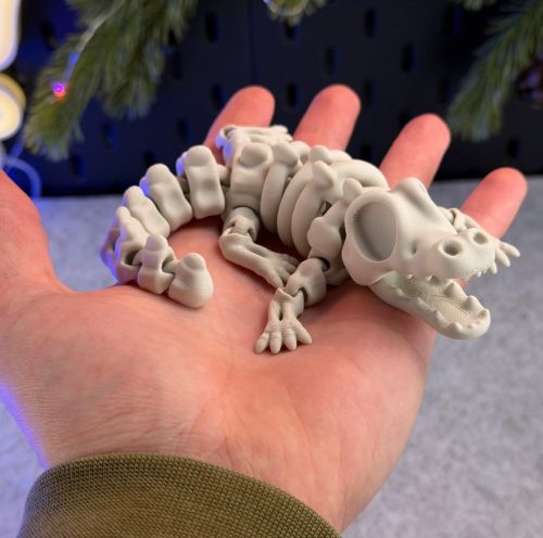 骨架鳄鱼-3D合纵社-3D打印模型STL格式3mf格式免费下载！